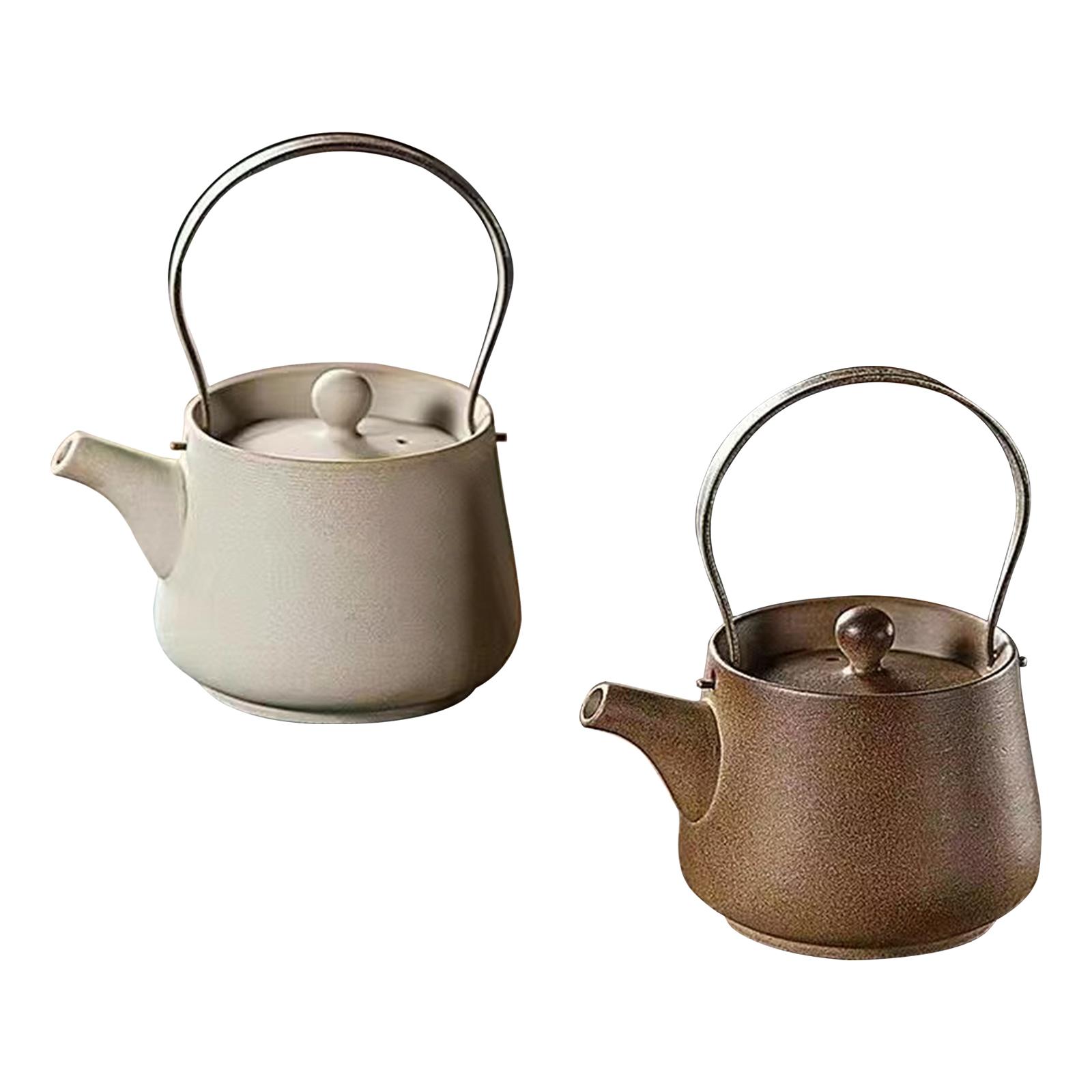 Camping Cooking Kettle - 200ml Ceramic Teapot Farmhouse Tea Infuser