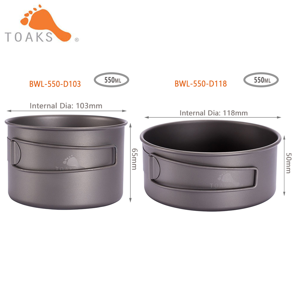 Toaks BWL-550 Cắm Trại Titan B - đánh giá và giá Camping Cooking Set Lightweight