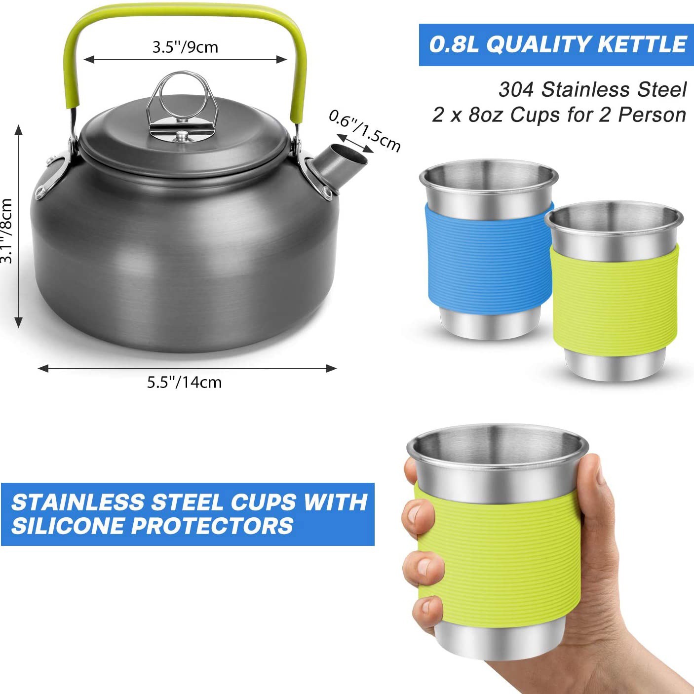Outdoor Camping Cook Set with  - đánh giá và giá Camping Cooking Set Lightweight