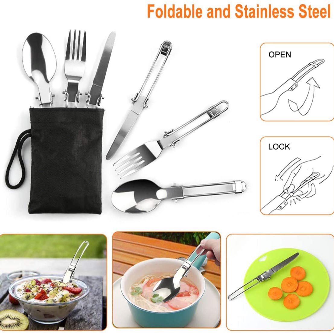 Outdoor Camping Cook Set with  - đánh giá và giá Camping Cooking Set Lightweight