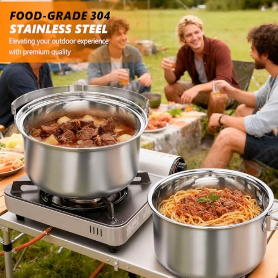 Camping Cookware Set, Lightwei - đánh giá và giá Camping Cooking Set Lightweight