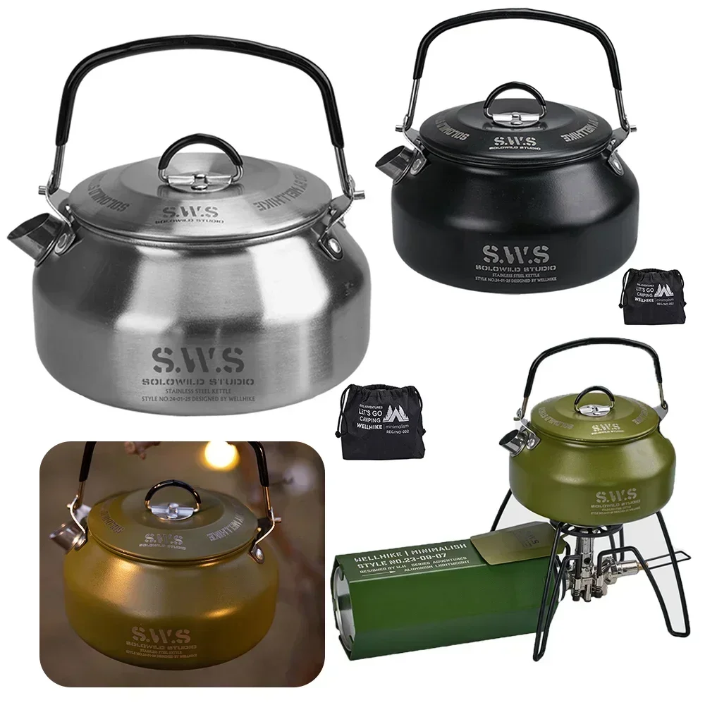Stainless Steel Kettle 0.8L Po - đánh giá và giá Camping Cooking Kettle