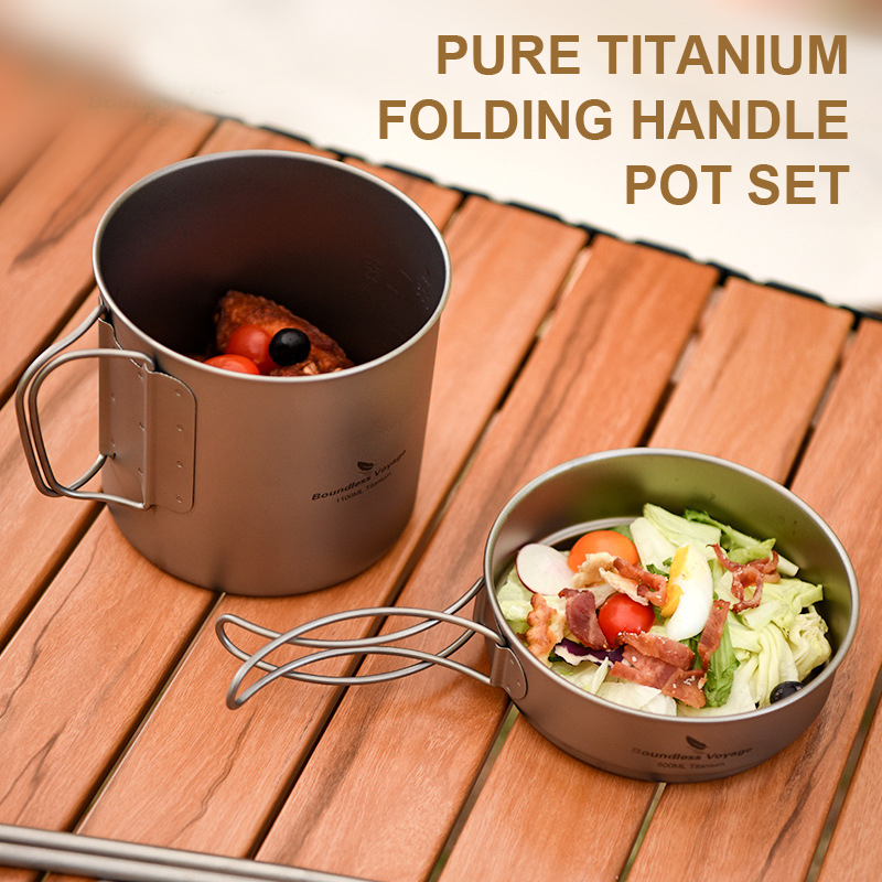 Pure Titanium Folding Handle P - đánh giá và giá Camping Lightweight Cooking Pot
