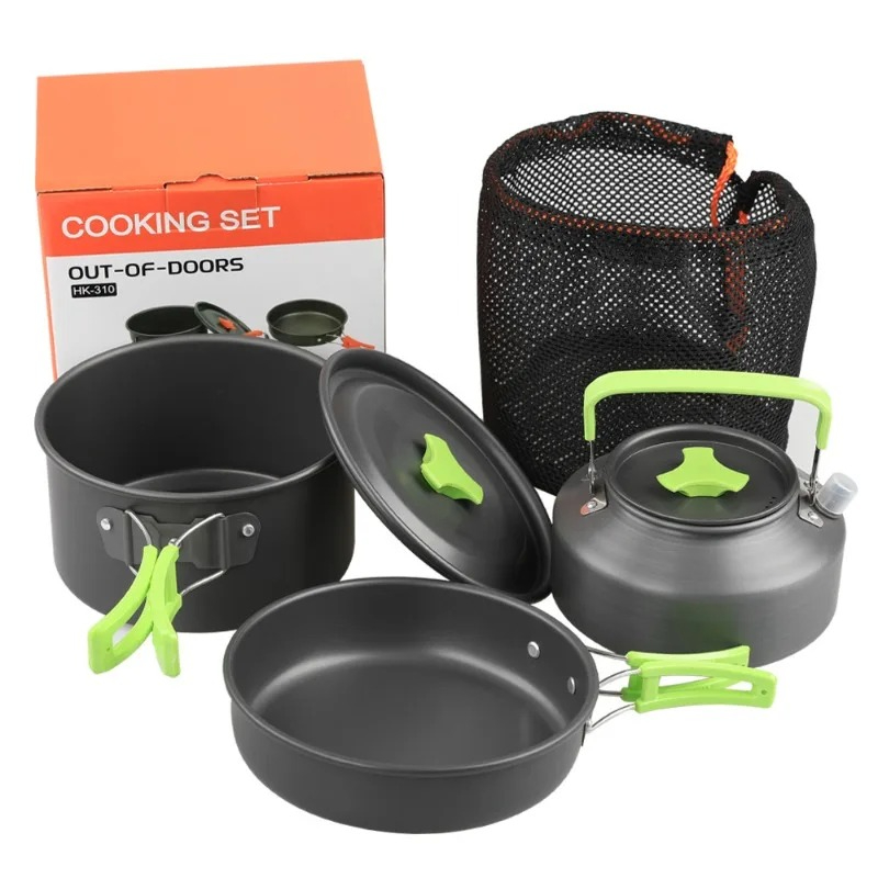 Camping Cooking Set, Outdoor K - đánh giá và giá Camping Cooking Kettle