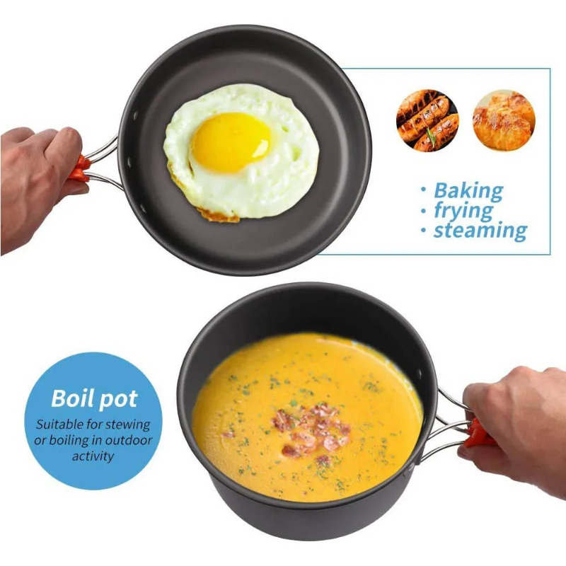 Camping Cooking Set, Outdoor K - đánh giá và giá Camping Cooking Kettle