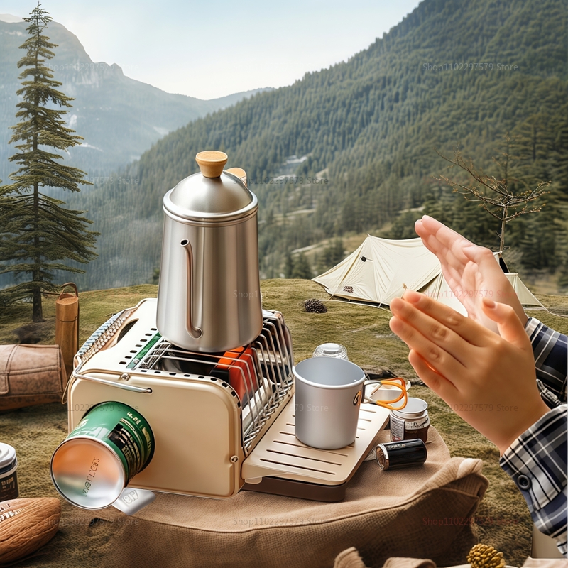 1200W camping gas stove portab - đánh giá và giá Camping Cooking Set Lightweight