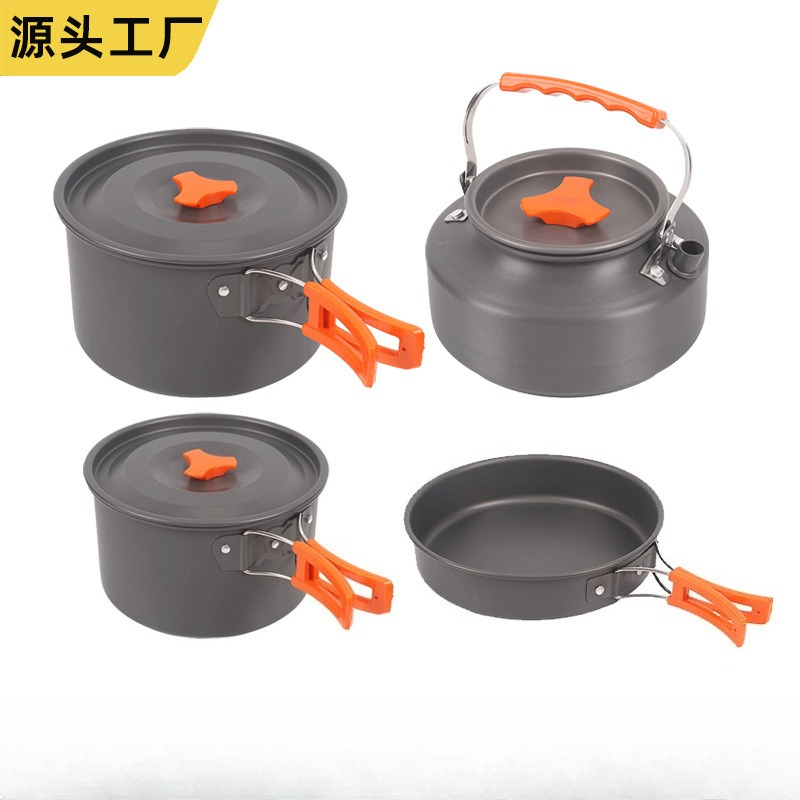 Portable Outdoor Cookware Set  - đánh giá và giá Camping Cooking Kettle