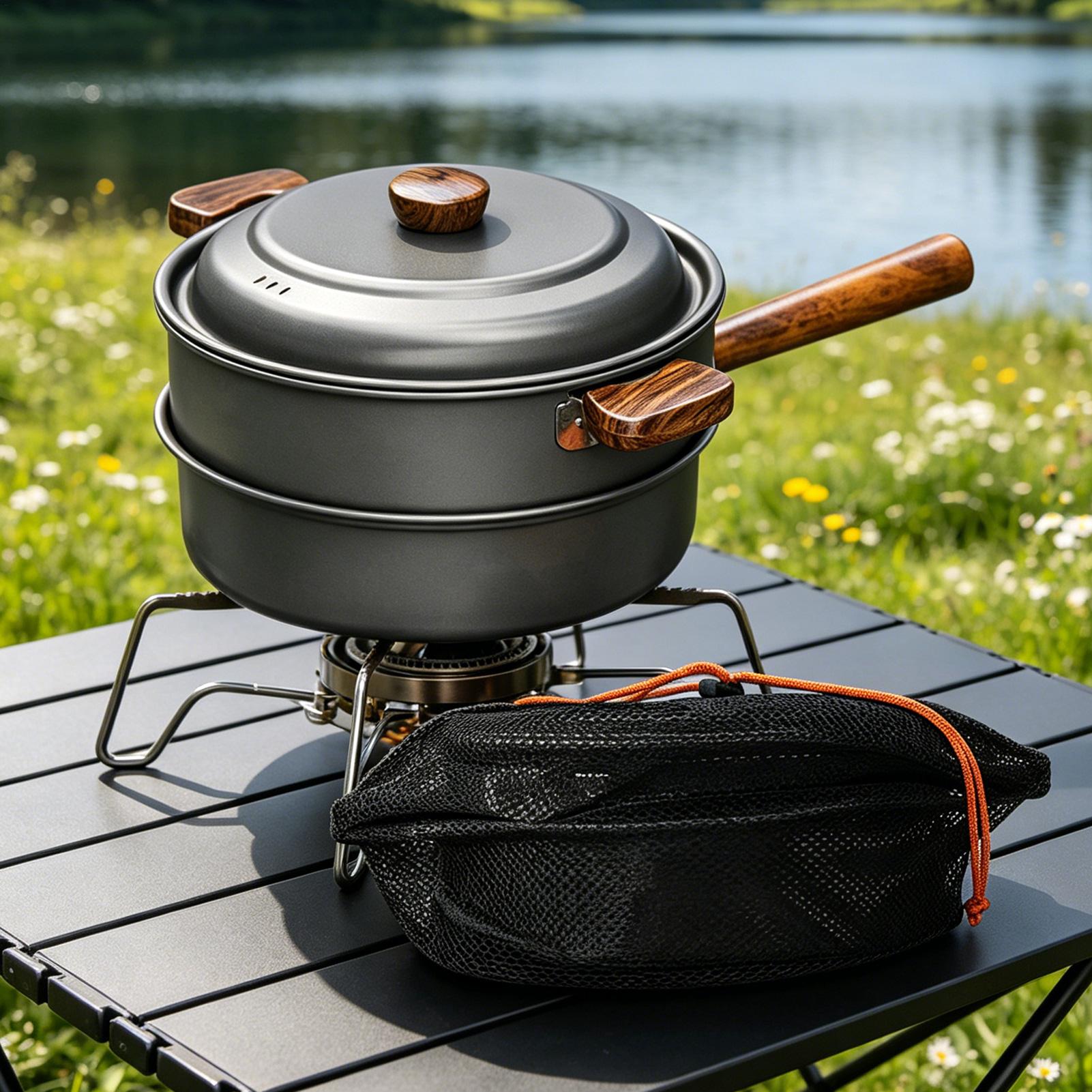Camping Pot Portable Large Lig - đánh giá và giá Camping Lightweight Cooking Pot