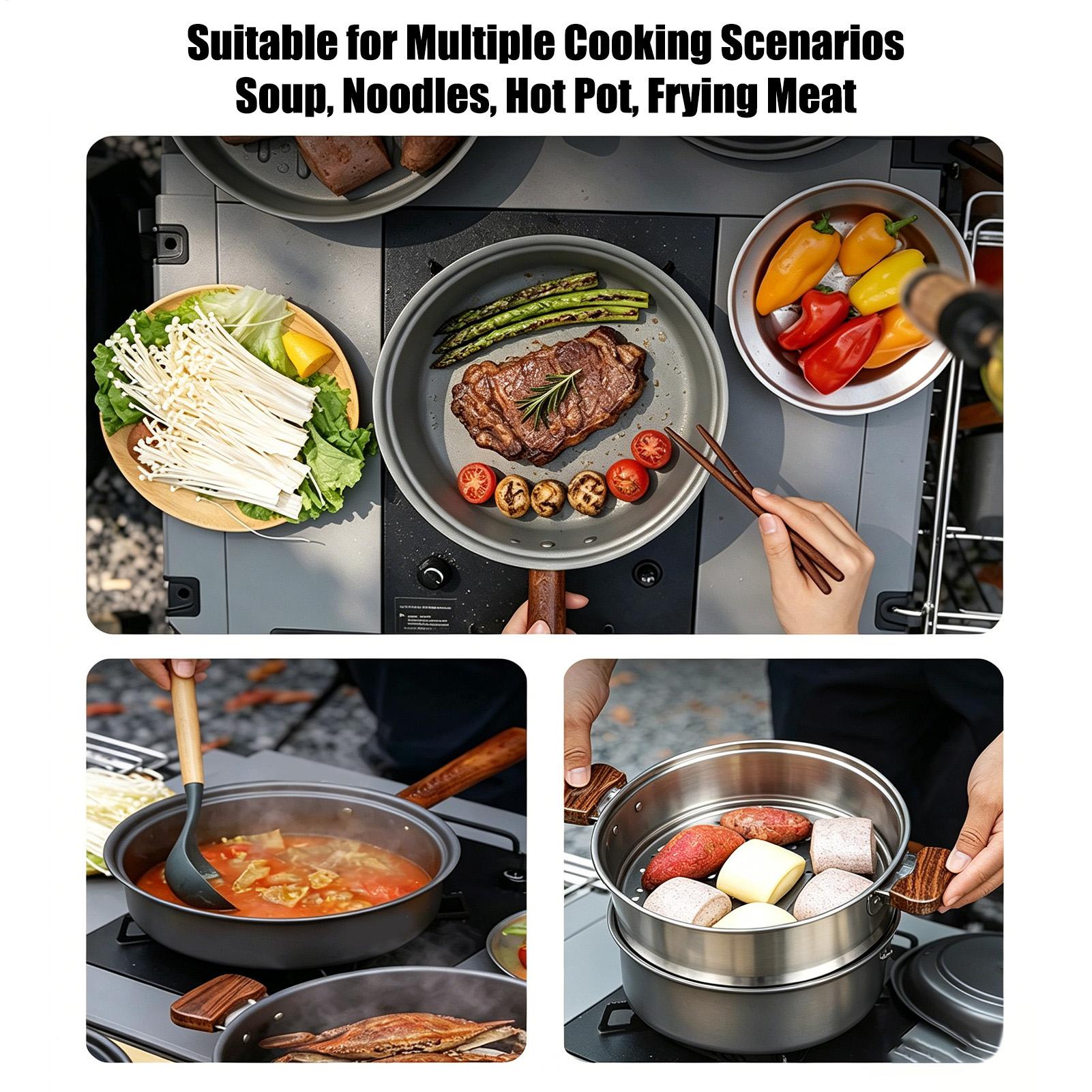 Camping Pot Portable Large Lig - đánh giá và giá Camping Lightweight Cooking Pot