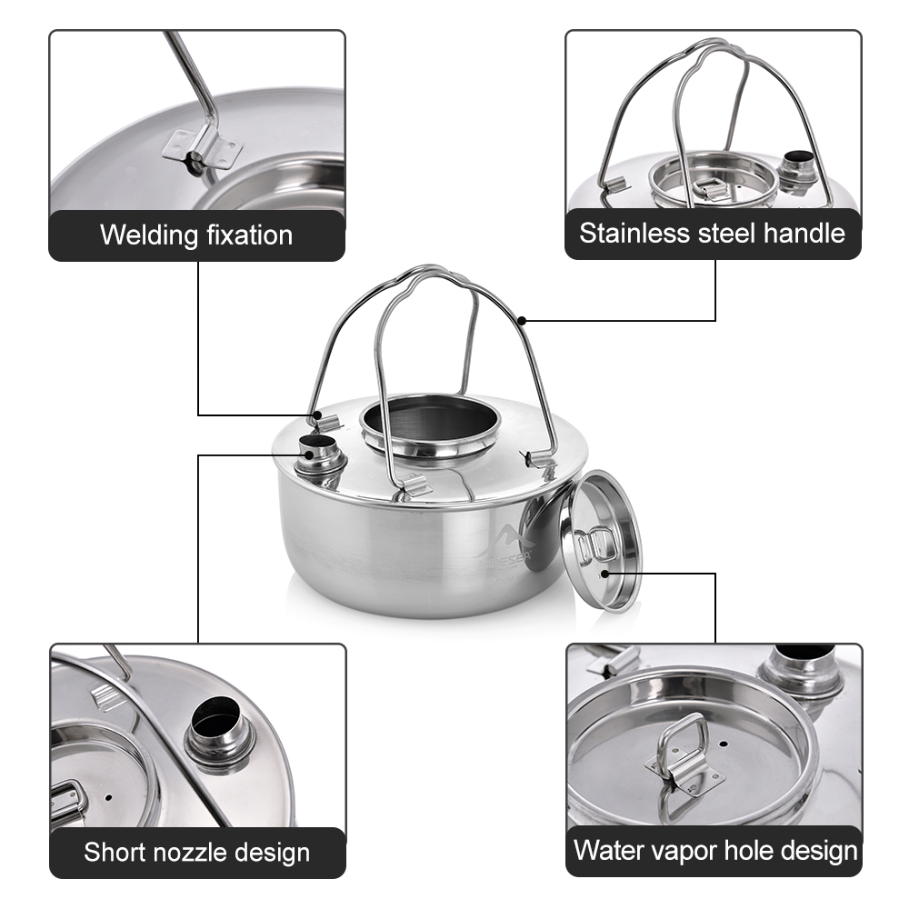Widesea Camping Outdoor 1.7L S - đánh giá và giá Camping Cooking Kettle