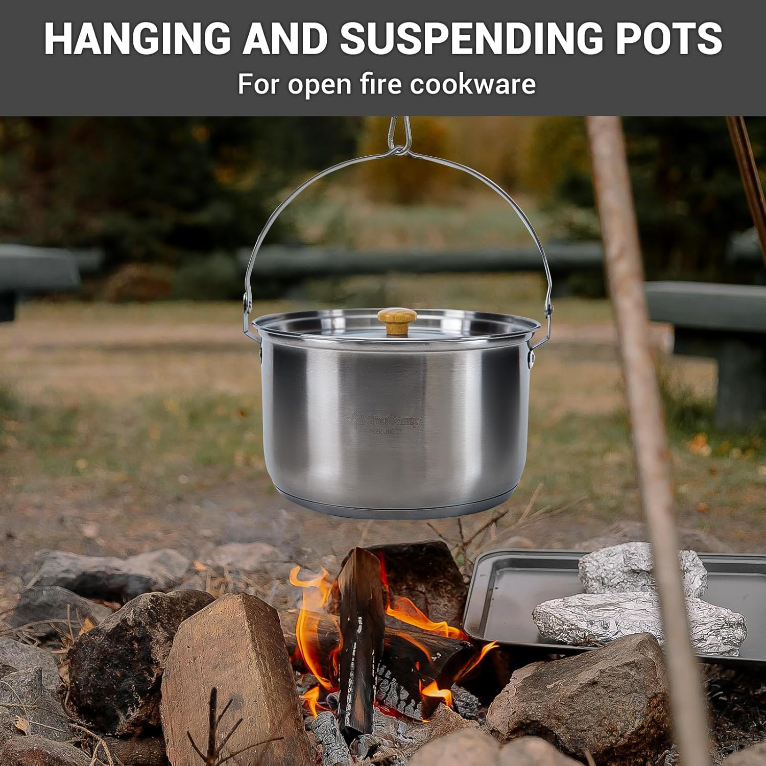 304 Stainless Steel Camping Co - đánh giá và giá Camping Cooking Kettle