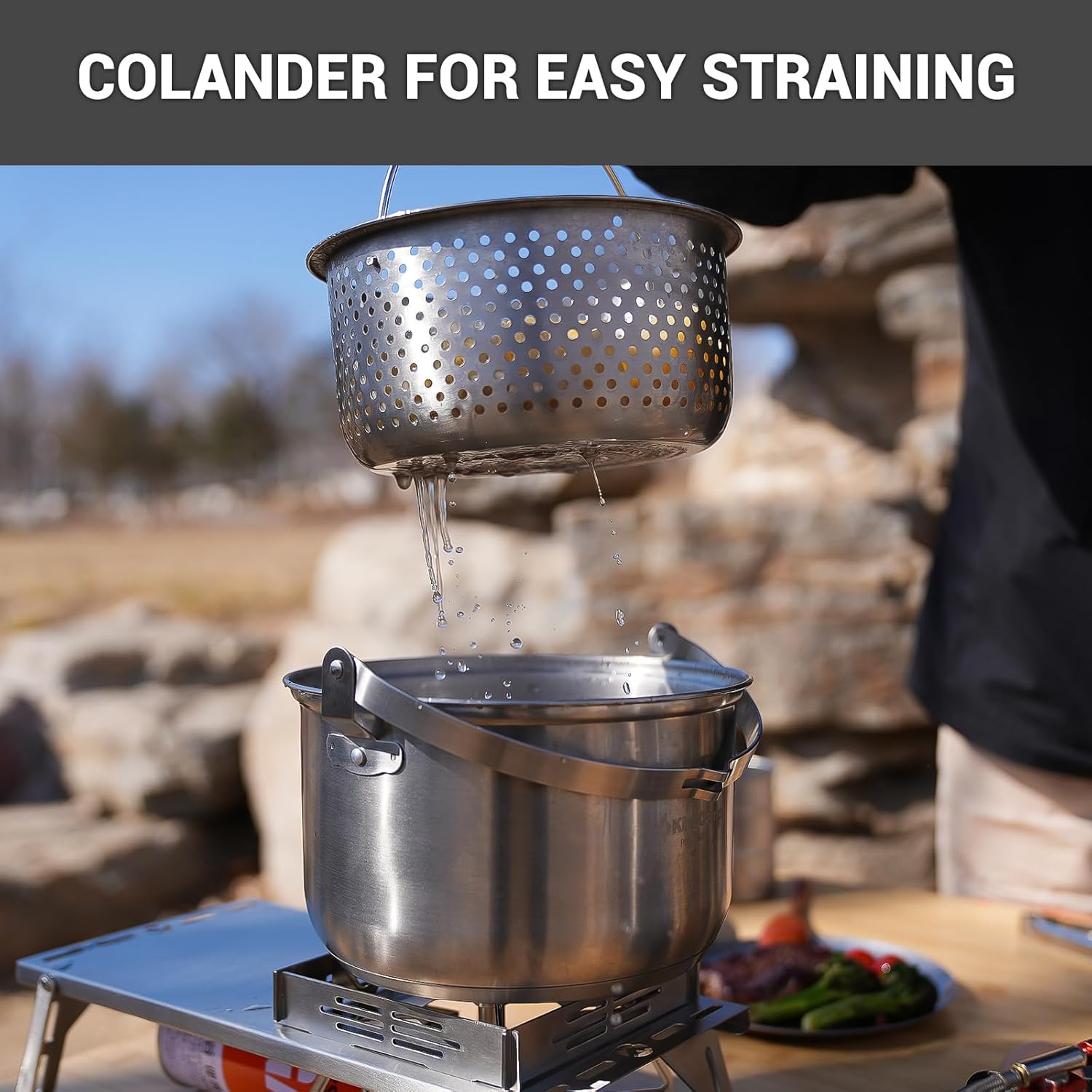304 Stainless Steel Camping Co - đánh giá và giá Camping Cooking Kettle