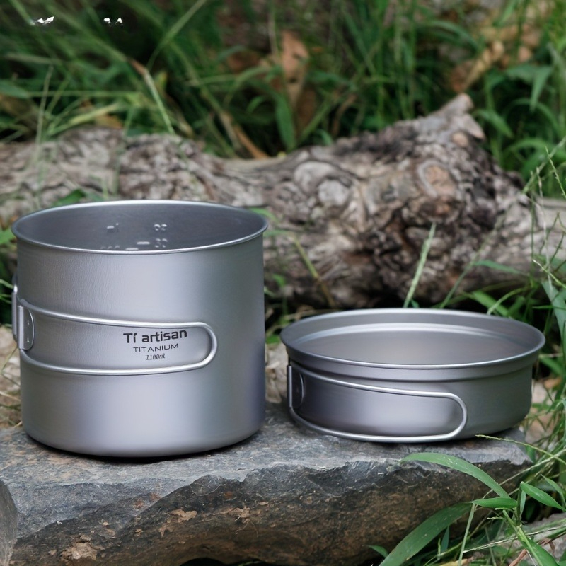 Pure Titanium Cookware Set wit - đánh giá và giá Camping Lightweight Cooking Pot