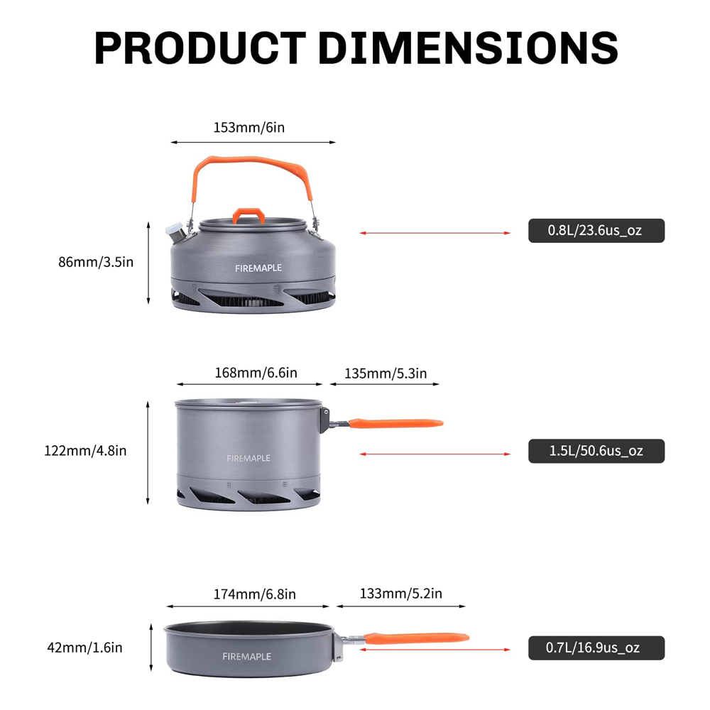 Fire Maple Cắm Trại Đồ Nấu Nướ - đánh giá và giá Camping Cooking Kettle