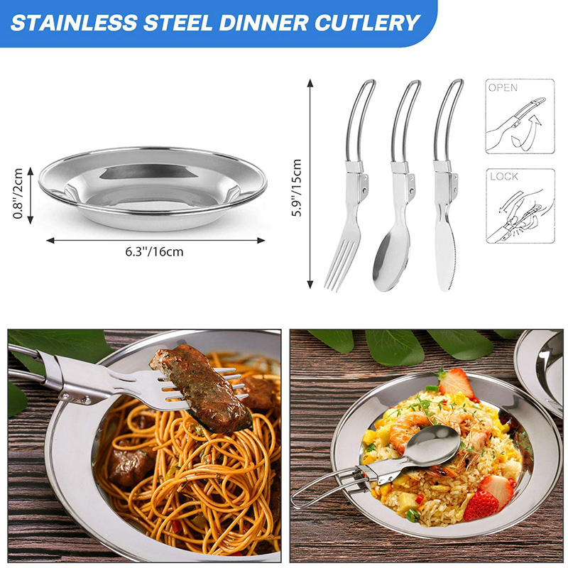 1 Set Outdoor Pot Pan Camping  - đánh giá và giá Camping Cooking Kettle